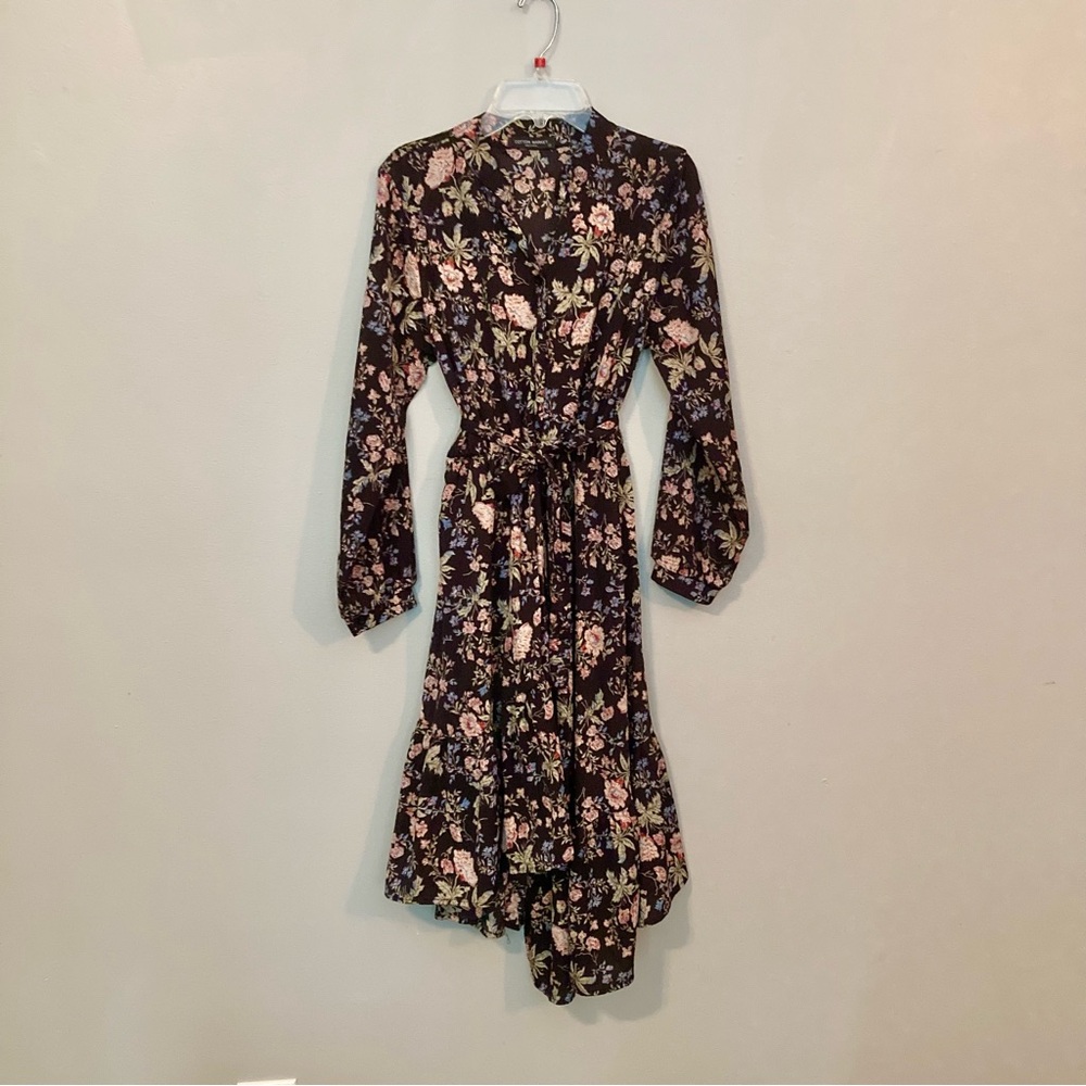 Cotton Market Asymmetrical Midi Wrap Dress